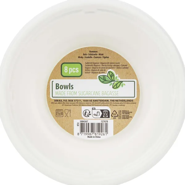 Merk Feestartikelen^Bagasse Kommen