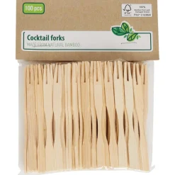 Merk Feestartikelen^Bamboe Cocktailvorkjes