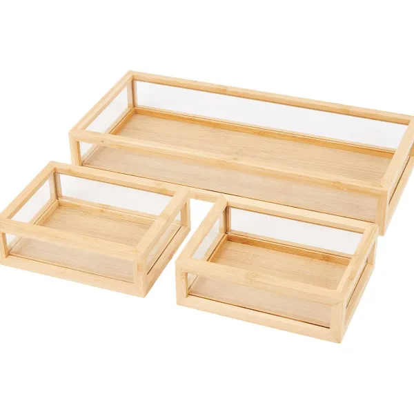 Merk Woonaccessoires^Bamboe Opbergbakjes