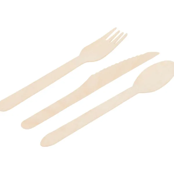 Merk Feestartikelen^Houten Bestekset