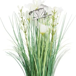 Merk Kunstplanten & -Bloemen^Kunstgrashalm Met Bloemen En Vlinders