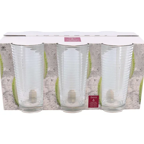 Royal Leerdam Glazen^Pasabahce Longdrinkglazen Doro