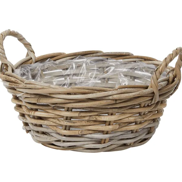 Merk Woonaccessoires^Rieten Bloemenmand