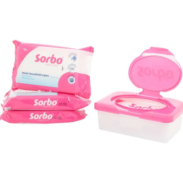 Fabulosa Schoonmaakmiddelen^Sorbo Vochtige Reinigingsdoekjes In Opbergbox