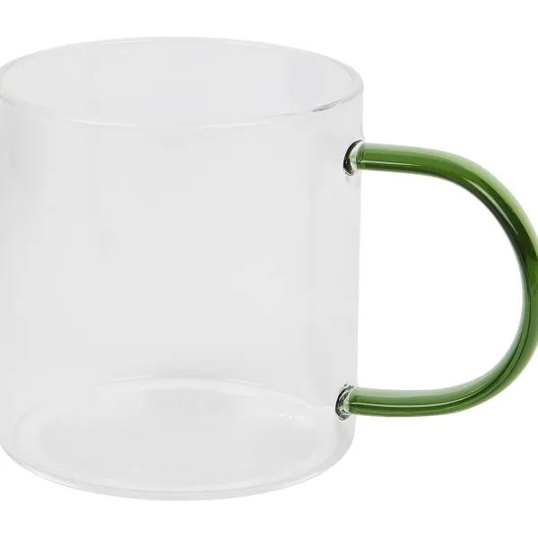 Merk Servies^Theeglas Met Gekleurd Oor