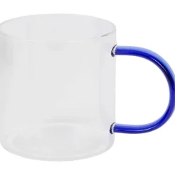 Merk Servies^Theeglas Met Gekleurd Oor