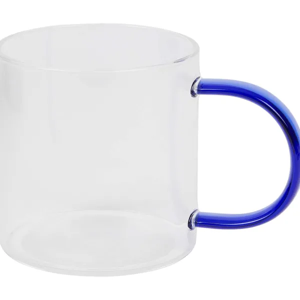 Merk Servies^Theeglas Met Gekleurd Oor