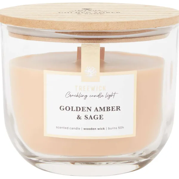 Candra Kaarsen^Treewick Geurkaars Met Houtlont