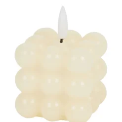 Candra Kaarsen^Vierkante Ledkaars Met Bolletjes