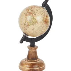 Merk Woonaccessoires^Wereldbol Op Mangohouten Voet
