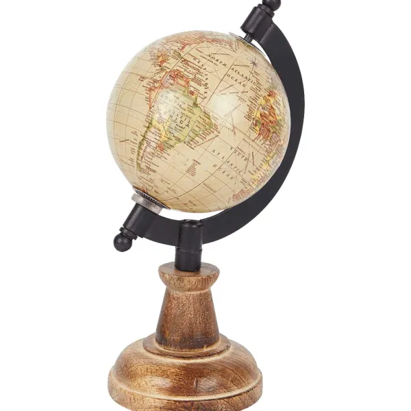 Merk Woonaccessoires^Wereldbol Op Mangohouten Voet